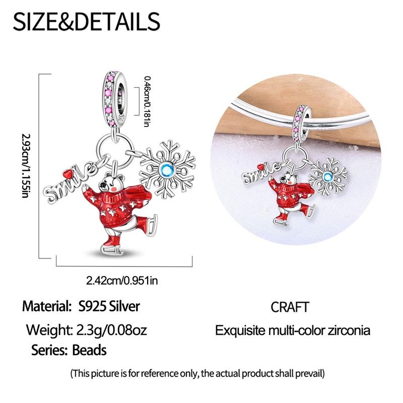 New Copper Christmas Series Bead Women'S Holiday Jewelry Gift Suitable For Diy Original Pendant