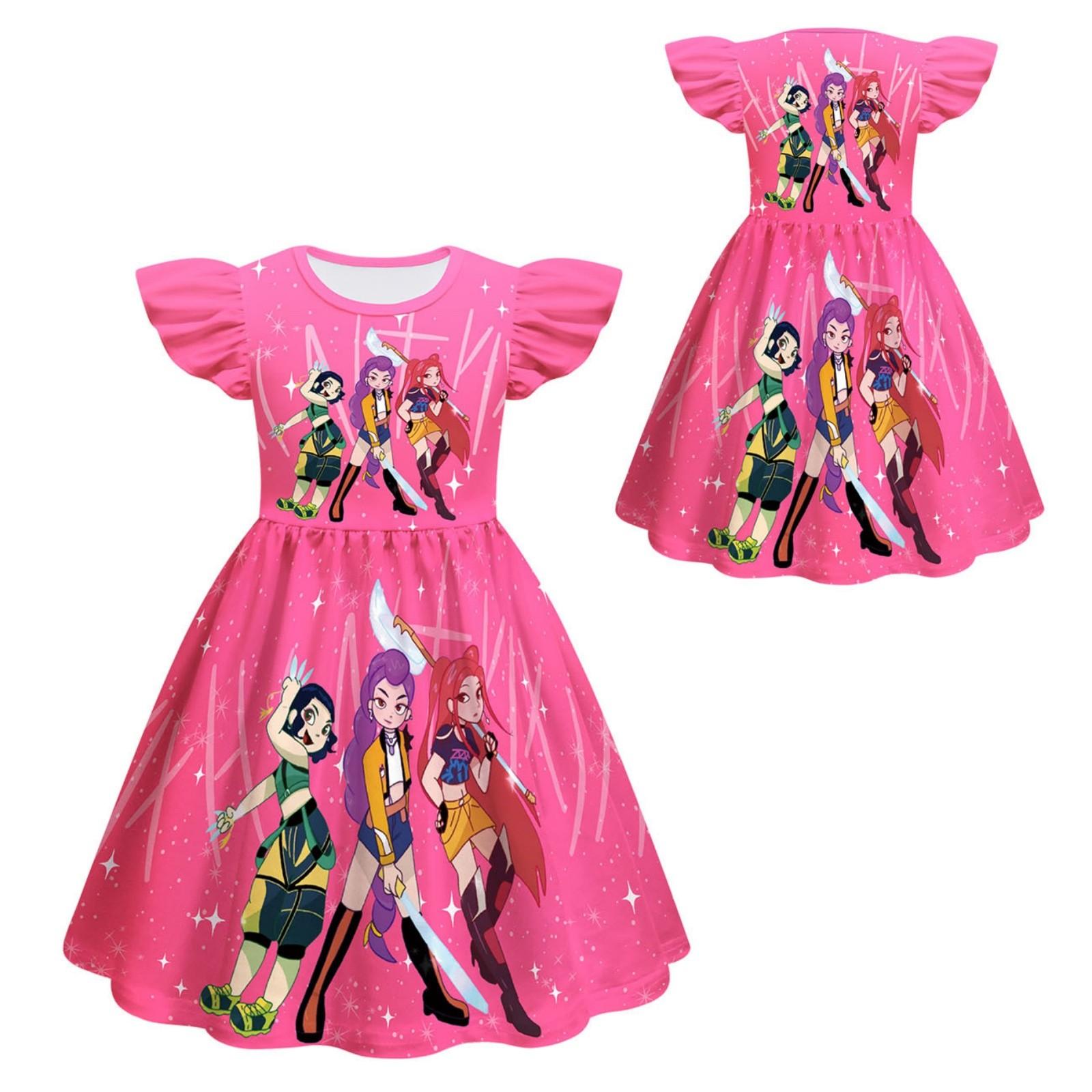 

Платье для девочек Ведьма Платье с рукавами-крылышками для девочек Детская А-силуэтная юбка 130