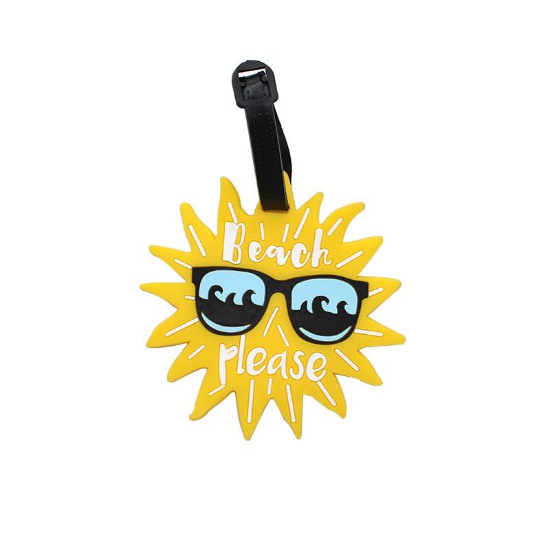 Travel Accessories Creative Baggage Boarding Luggage Tag Animal Cartoon Silica Gel Suitcase ID Address Label Holder Portable