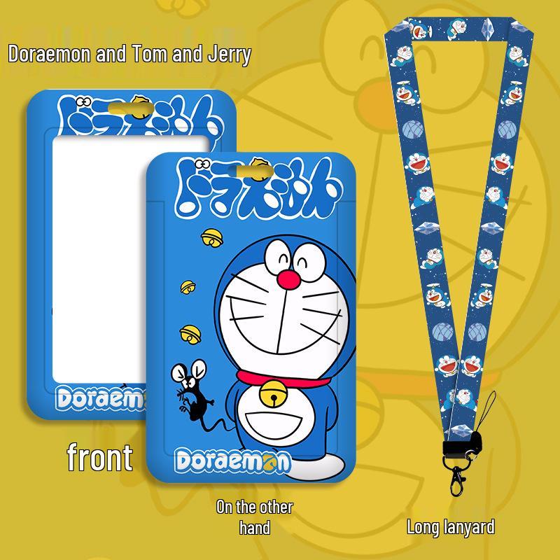 Cartoon Campus ID Holder with Lanyard for Students: Access Card, Meal Card, Bus/Subway Badge