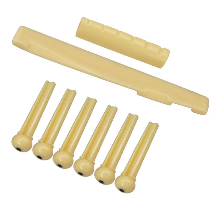 Set Piuliță și Șa Chitară 1.24 inch + Set Pini de Punte Plastic Fierbinte