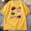 Kawaii Cute Cats Sushi T Shirt Women Y2k T-Shirt Summer Short Sleeve Tee Cartoon Print Tshirt Tees Women Clothing