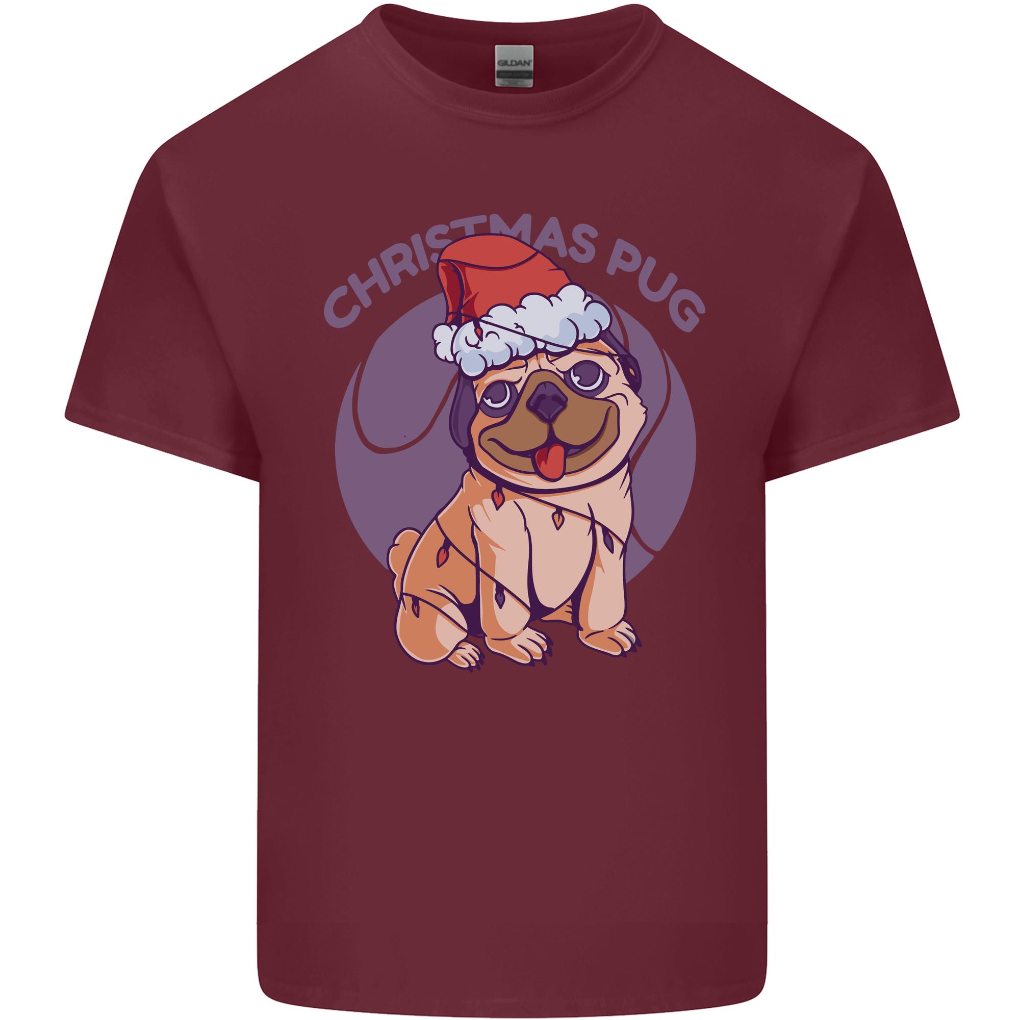 Christmas Pug Dog Xmas Unisexs Light Cotton TShirt S