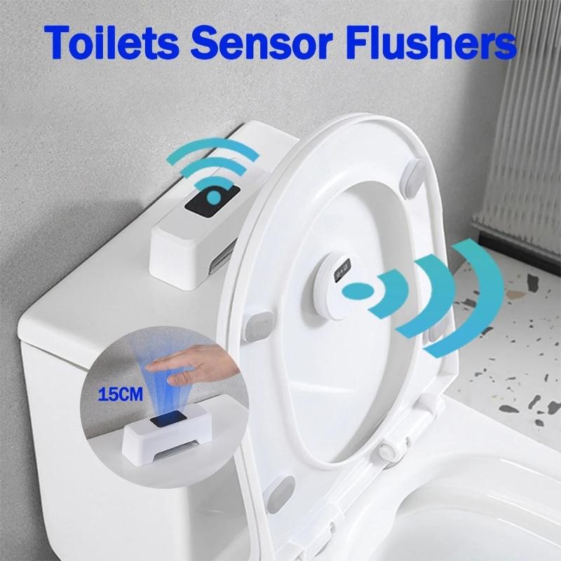 Easy Installs DIY Touchless Toilet Flushers Water Saving Flush for Automatic Flushing & Water Conservation Feature