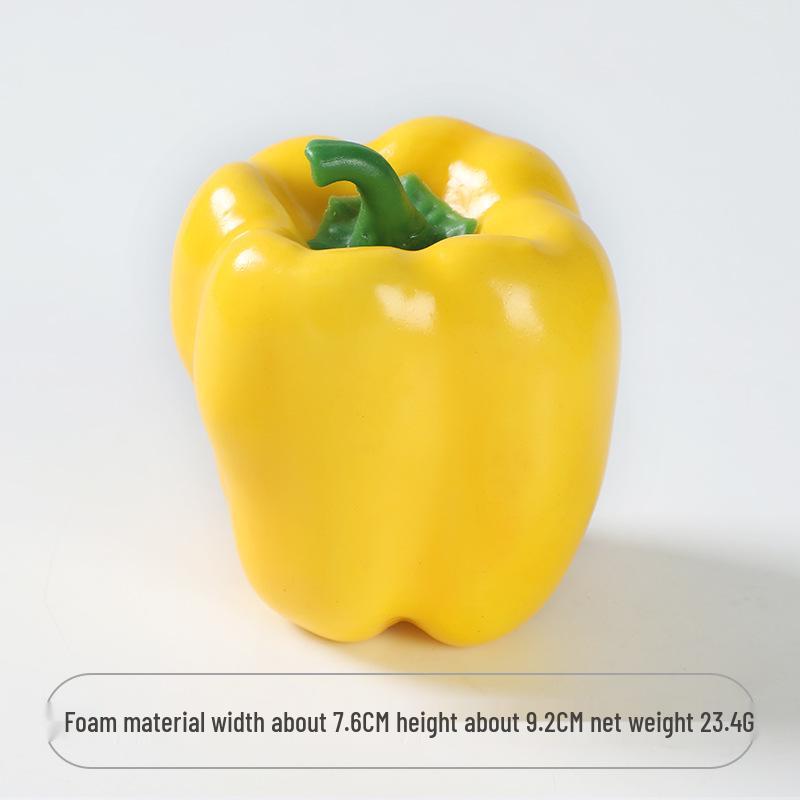 In-Stock Foam Bell Pepper Model - Red, Green, Yellow Simulation Props
