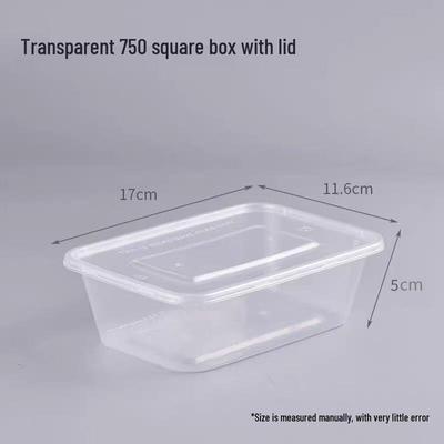 ZISIZ Rectangular Disposable Food Container with Lid