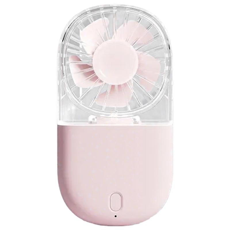 

Portable Mini Fan Small Handheld Fan Desk Fan USB Rechargeable 1200mAh 3 Speed Adjustable Cooling Fan for Travel розовый