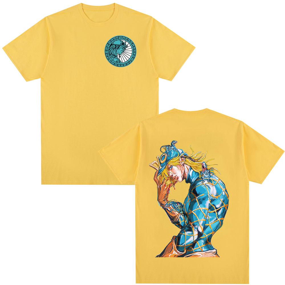 Anime JoJo Bizarre Adventure STEEL BALL RUN Diego Brando T Shirts Unisexs Women Clothing Harajuku Casual Short Sleeves Tshirts