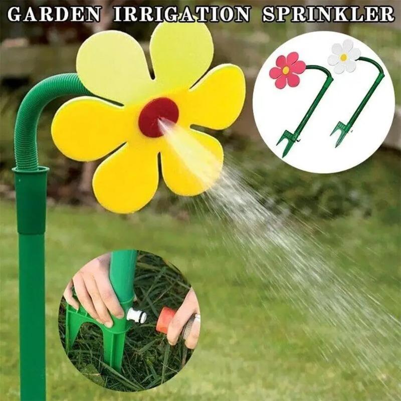 1 pc Automatic Dancing Daisy Sprinkler, Rotating Sunflower Lawn Sprinkler for Kids & Garden Fun