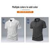 ROMON Men's Striped Quick-Dry Cool-Feel Polo Shirt