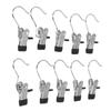 10Pcs Short Tail Hanger Clip Stainless Steel Heavy Duty Multifunctional Hanging Clips Hooks for File
