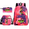 New Hacker Junior Starry Sky School Bag Three-piece Set 10 Heat Transfer Personalized Backpack Leisure Bag