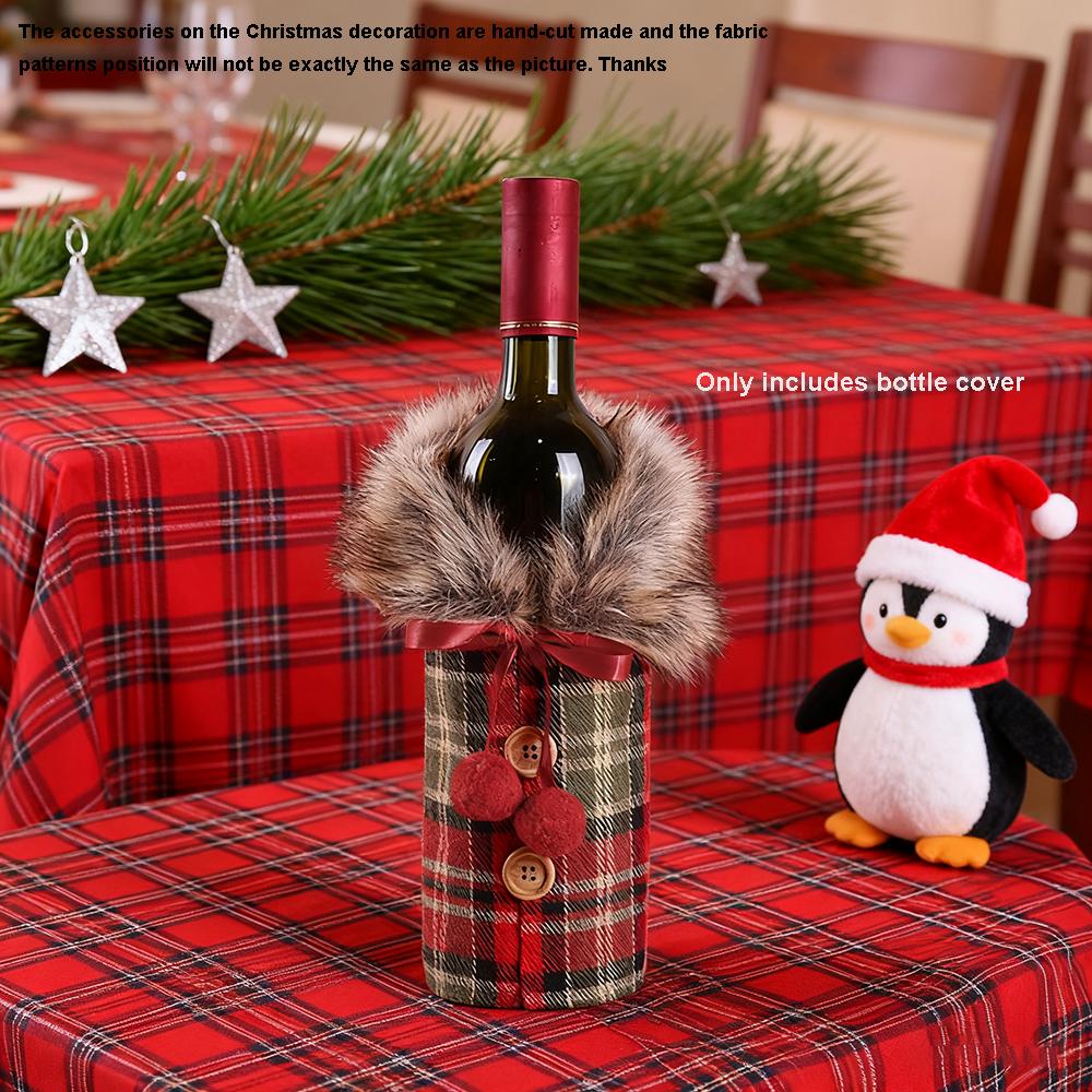 

Christmas Red Wine Bottle Cover Bags, New Year Champagne Bottle Cover Bag Merry Christmas Table Decorations for Home Decor
