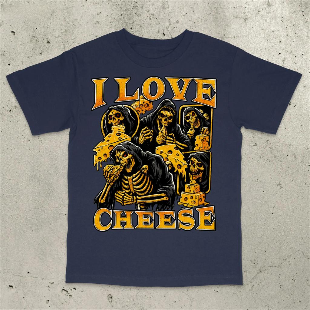 I Love Cheese Mens Tshirt Summer Tracksuit Round Neck Pullover Shortsleeved Tops Casual Sportswear Harajuku Trendy Streetwear