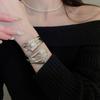Metal Zinc Zinc Alloy Wide Opening Bangle Opening Arm Ring Retro Hand Ring  Party Decoration