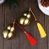 Brass Gourd Feng Shui Ornament With Tassel Feng Shui Decorative Collectible For Prosperity And Longevity Home Office Desk Decor