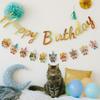 Paper Happy Birthday Banner Cute Animal Animal Birthday Banner Pet Theme Banner  Baby Shower