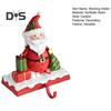 Christmas Stocking Holder Resin Snowman Santa Claus Xmas Decor Holiday Home Party Decoration for Indoor Counter Window Fireplace