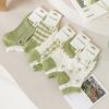 Ladies Summer Thin Simple and Comfortable with Sweet Small Fresh Light Mouth Green Socks