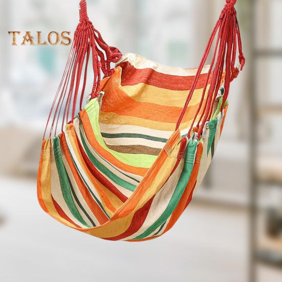 Hammock Chair Foldable Heavy Duty Lightweight Portable Handmade Cotton Weave Indoor Outdoor Garden Tree Hanging Swing Chair Seat