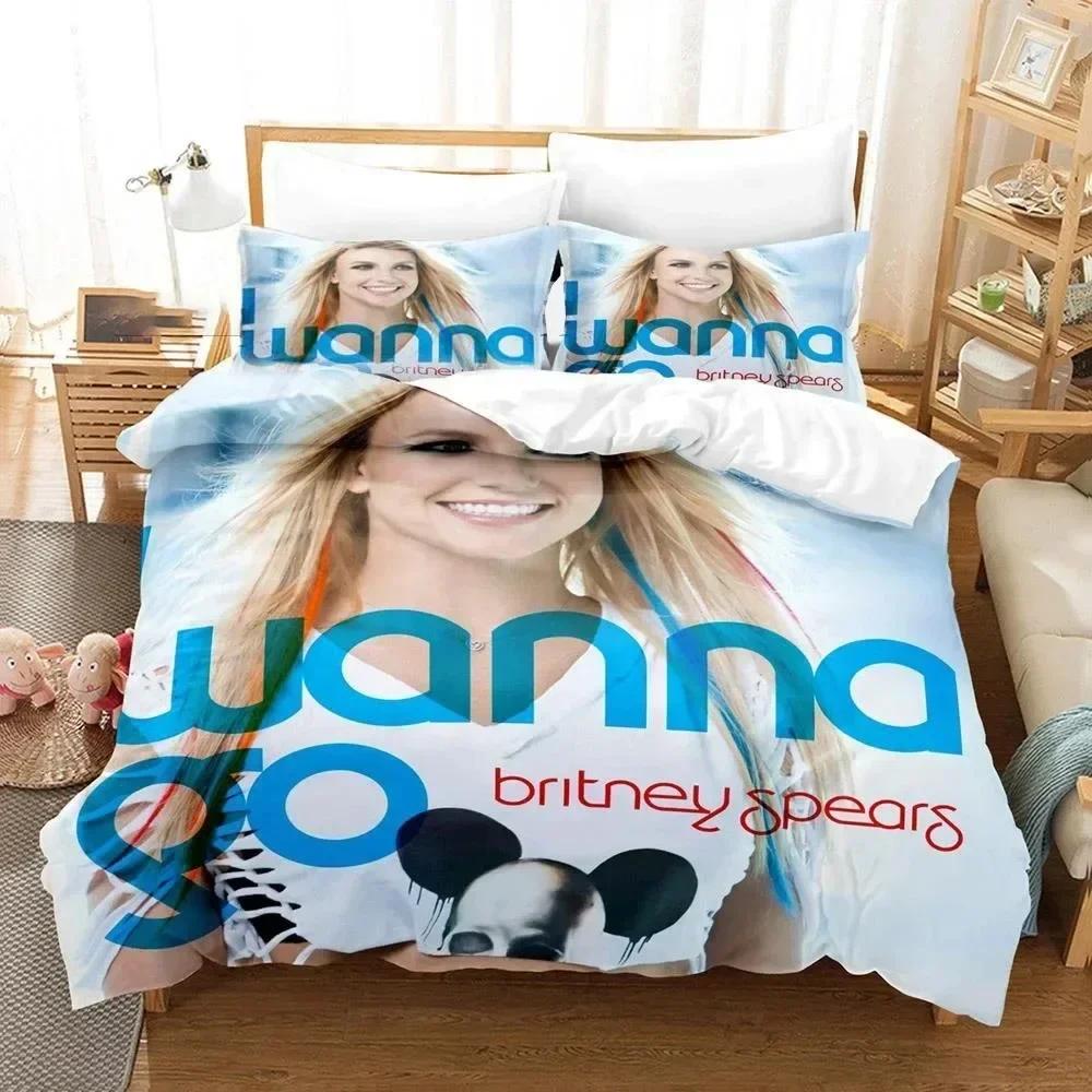 3D Print Britney Spears Bedding Set For Bedroom Soft Modern Bedspreads Comefortable Kids Duvet Cover Quilt Cover And Pillowcase