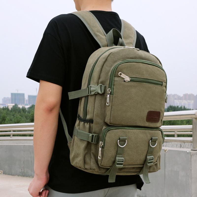 Business Leisure Computer Backpack Large Capacity Travel Canvas Backpack College Student School Bag