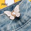 Fashion Waist Cinching Pin Tightener Butterfly Pins, No-Sew Pants Tighteners, Removable Easy Size Adjuster Pins for Loose Jeans Skirts Dresses