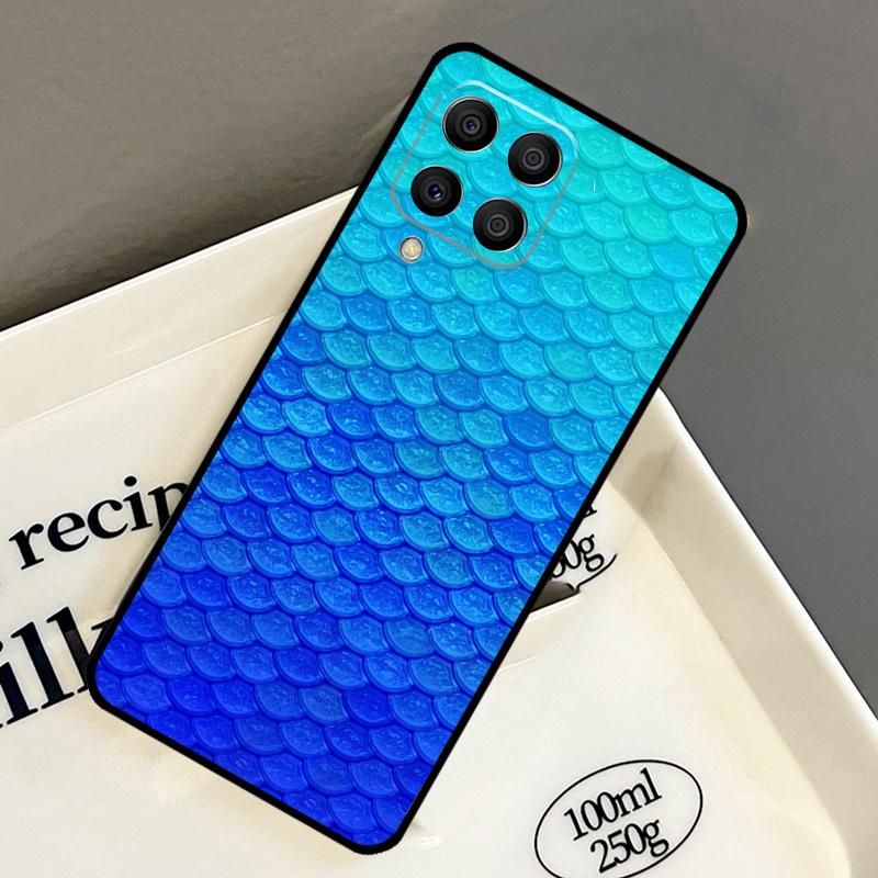Mermaid Tail Scale Case For Samsung Galaxy M21 M31 M14 M34 M54 M33 M16 M36 M56 M53 M13 M12 M32 M52 M15 M55 M35