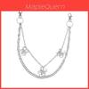 Punk Metal Double Ring Waist Chain With Lobster Clasp For Men And Women