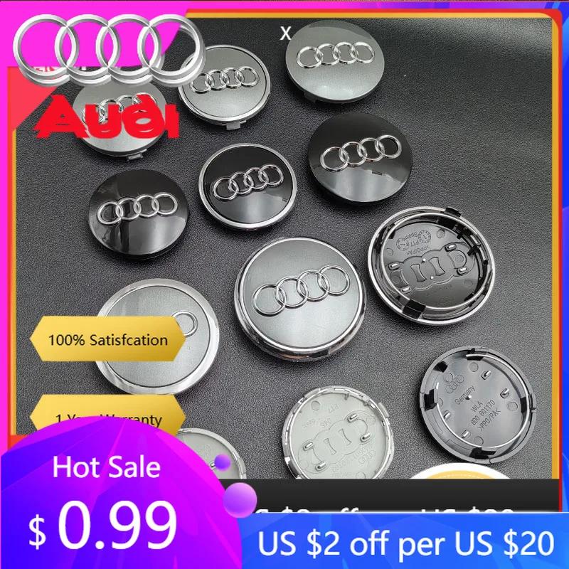Hub Caps Hot For Audi 4pcs 60mm 61mm 68mm 69mm 77mm Audi Hub Caps Car Wheel Center Caps For Audi A1 A2 A3 A4 A5 A6 A7 A8 S3