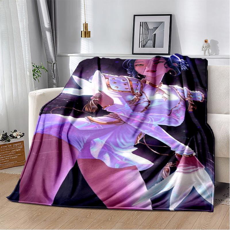 Cartoon Kpop Demon Hunters Rumi Mira Zoey HD Soft Flannel Blanket for Beds Bedroom Sofa,Throw Blanket for Cover Picnic Gift