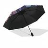 1pc Jellyfish Fantasy Ocean Scene Umbrella with Plastic Handle,Suitable for All Seasons Home Travel Outdoor UmbrellaDD551