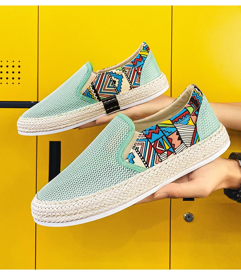 Men's Low-top Mesh Fisherman Shoes Summer 2025 New Youth Outdoor Breathable Lazy Shoes Student Board Shoes