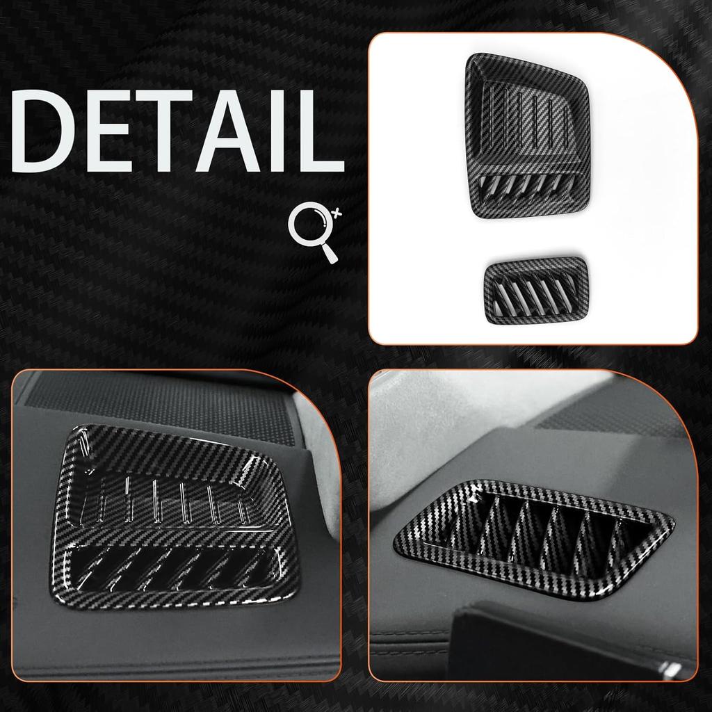 ABS Car Front Side AC Air Vent Frame Cover Front Central Dash Side Air Outlet Cover Trim Compatible with Hyundai Santa Fe 2024-2025 MX5 Accessories