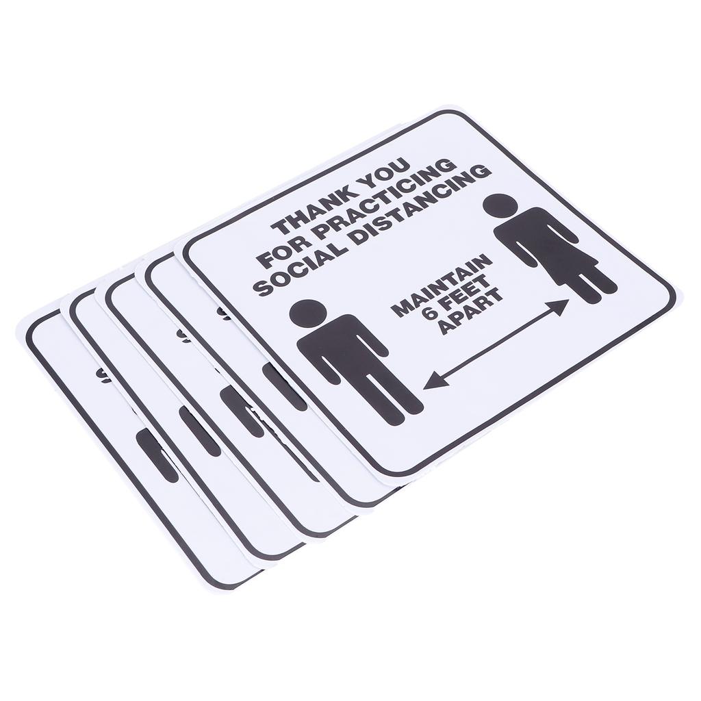2 Set Floor Sticker Floor Distancing Signs Marker Warning Decal for Mall School Public Area