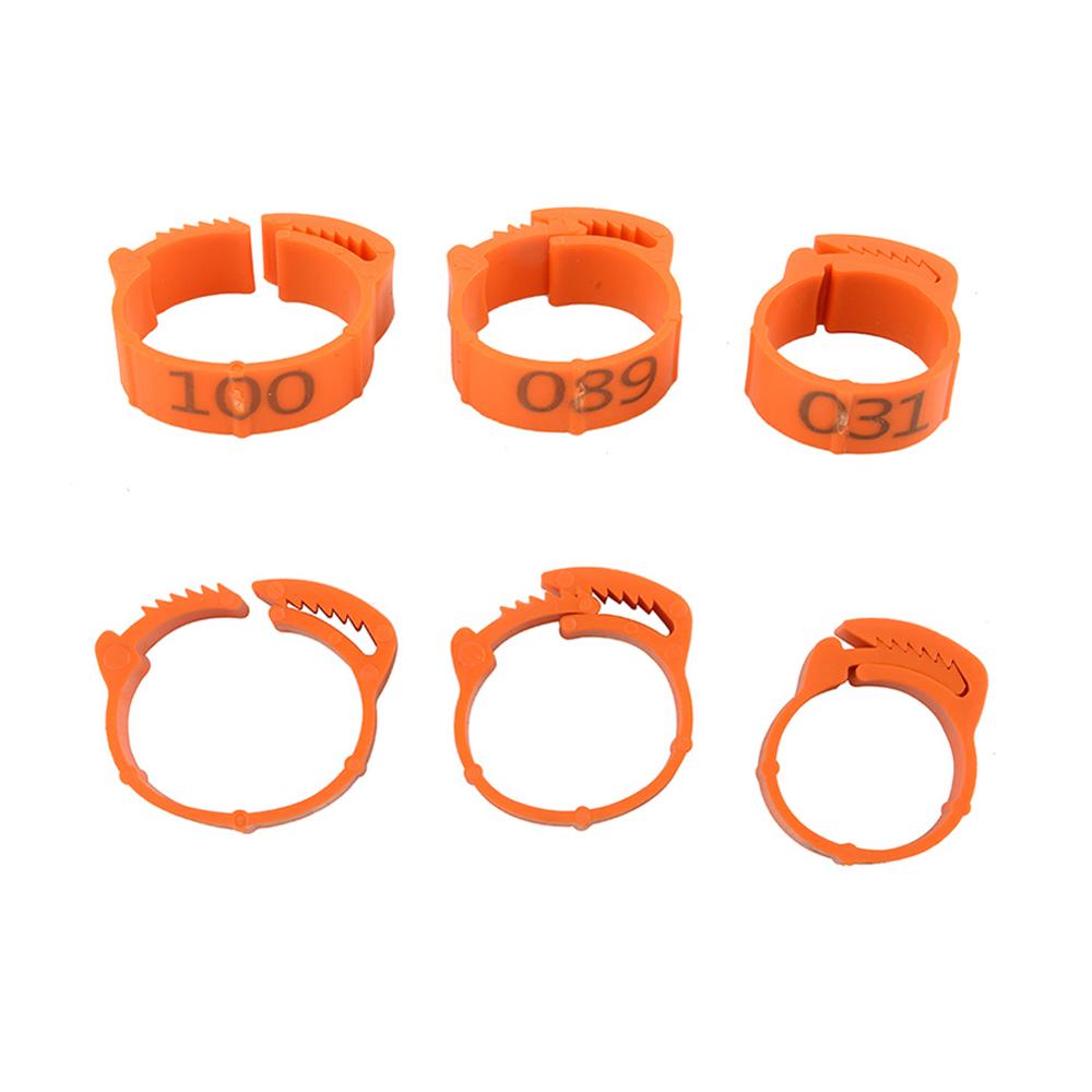 25 Pcs Chicken Foot Ring Adjustable Size Poultry Leg Digital Label Buckle Ring Plastic Chick Duck Goose Farm Equipment 6 Colors