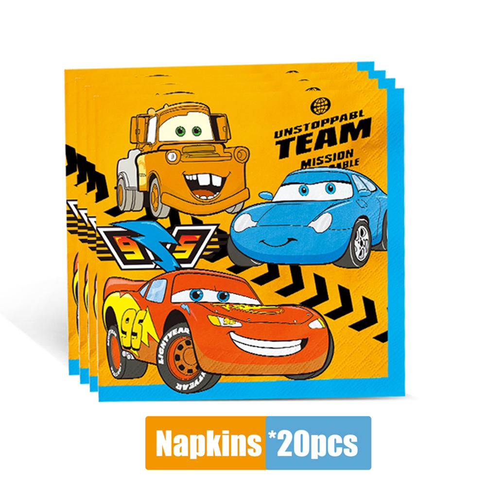 51pcs Racing Car McQueen Tableware Set Includes Plates Cups Napkins Tablecloth