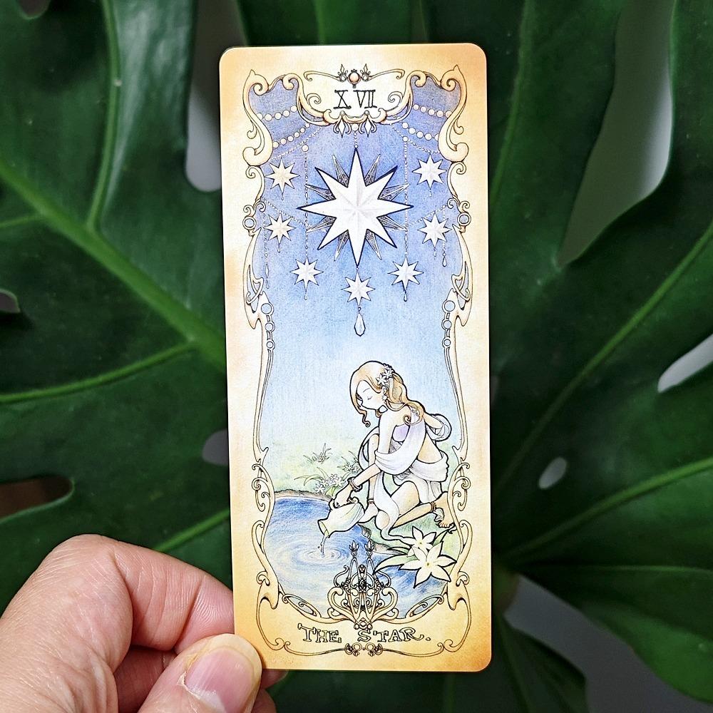 Low Scare Tarot 12*5,5 cm 78 stk Kort Legg til The Language of Flowers i hemmelighet Japansk anime-stil tegneserie-tarotkort