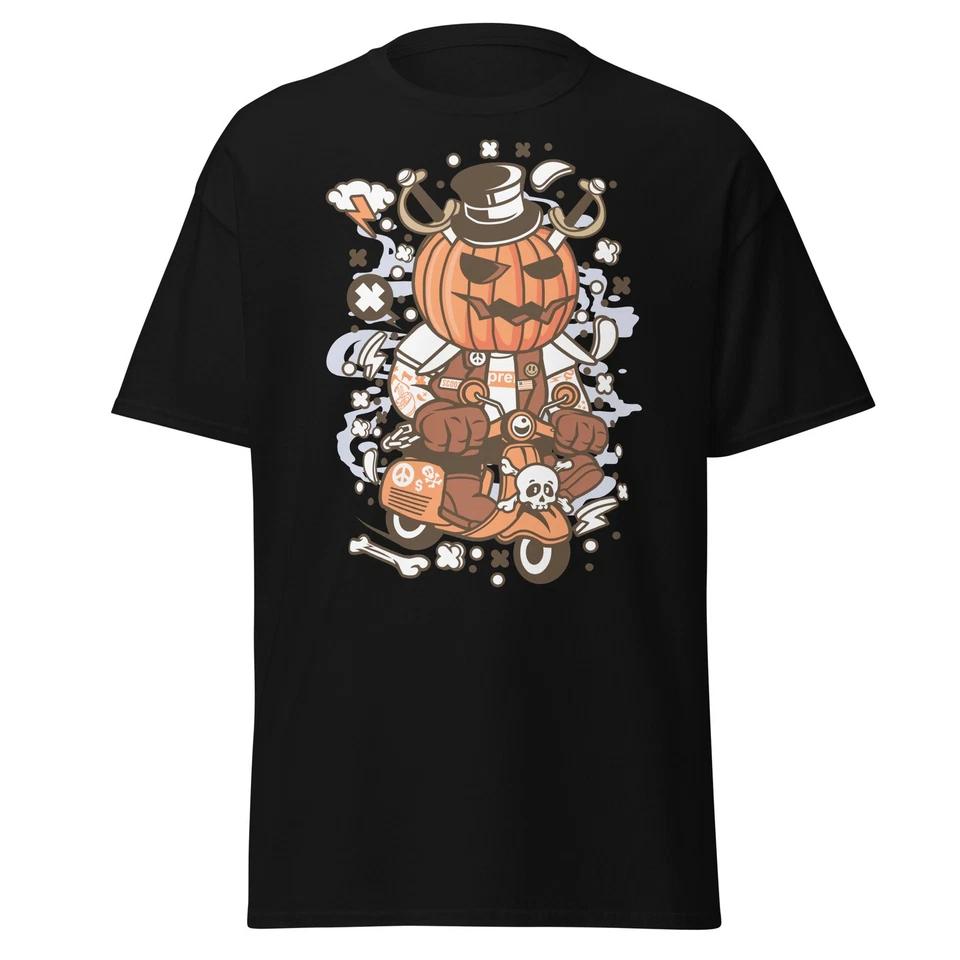 Pumpkin Scooter Unisex Classic Halloween T-Shirt XL