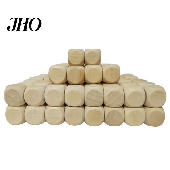 Wooden Dice Set 5Pcs 2/3/4/5/6/7CM Rounded Corner Six-Sided Giant DIY Hand Painted Gaming Heavy Duty Block Cube Game Night Props Smooth Surface