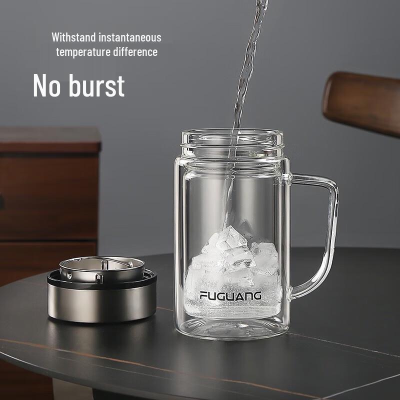 Fuguang Double-Layer Borosilicate Glass Tea Infuser Bottle