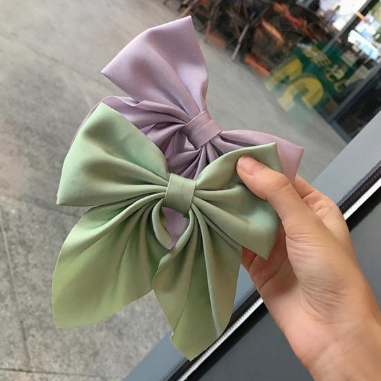 Hairpin Bowknot Shape Easy Attachment Fashionable Hair Bow Clips for Girl