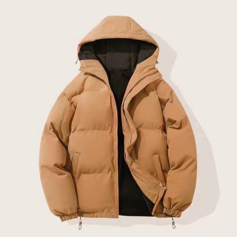 Herbst und Winter neue große Baumwollwattierte Kleidung Herren Wintermäntel Trendige Marke Mit Kapuze Verdickte Baumwollkleidung