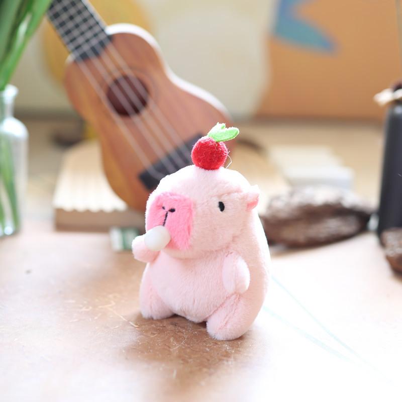 Cute Cute Bubble Bubble Kapibala Pendant Plush Toy Doll Capybara Bag Hanging Decoration Keychain Kid