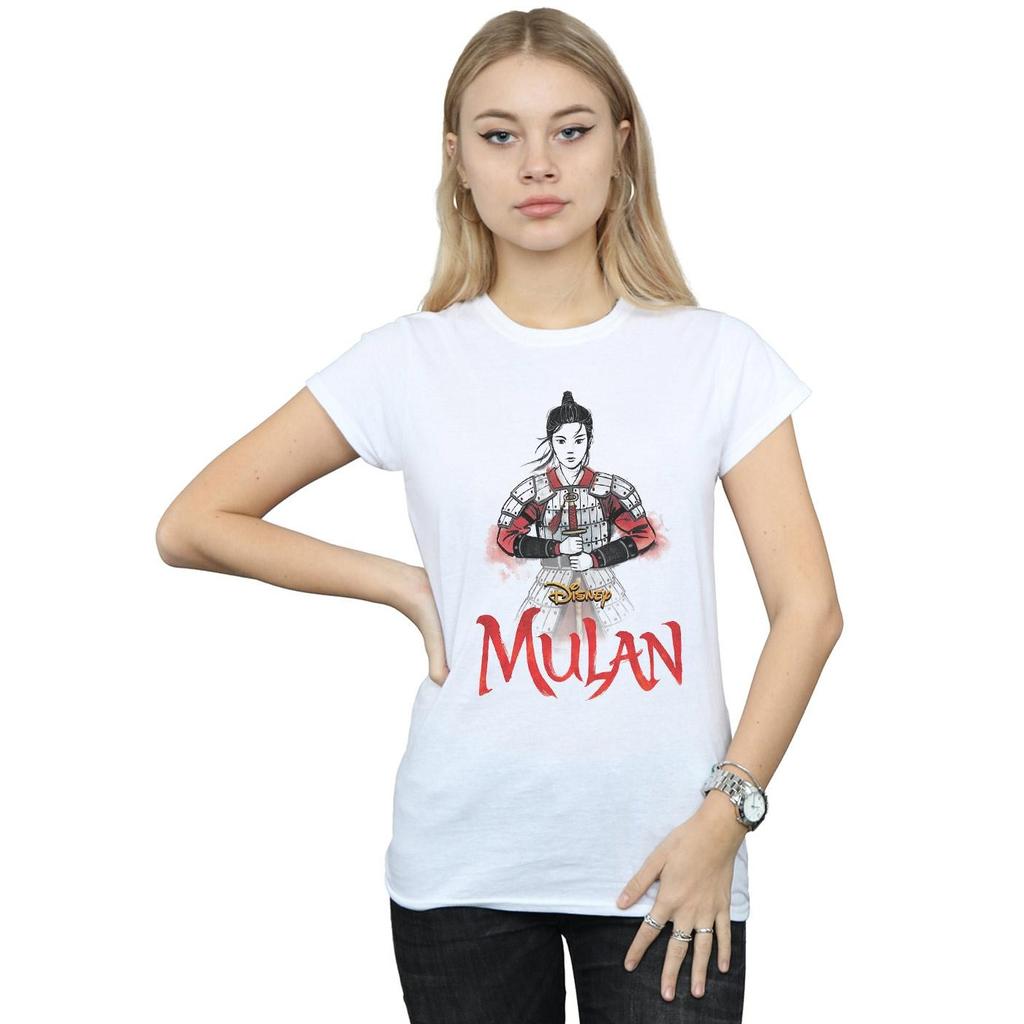 Disney Womens/Ladies Mulan Movie Sword Pose Cotton T-Shirt
