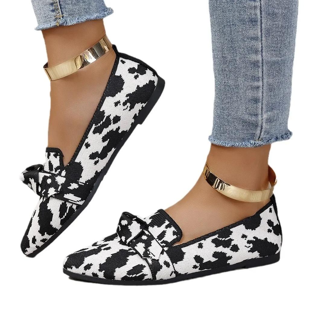 Fashion Women's Shoes Loafers Ballet Flats Pointed Toe Barefoot Slip-on Casual Low Heel Luxury Brand Woman Shoe New in Butterfly Female