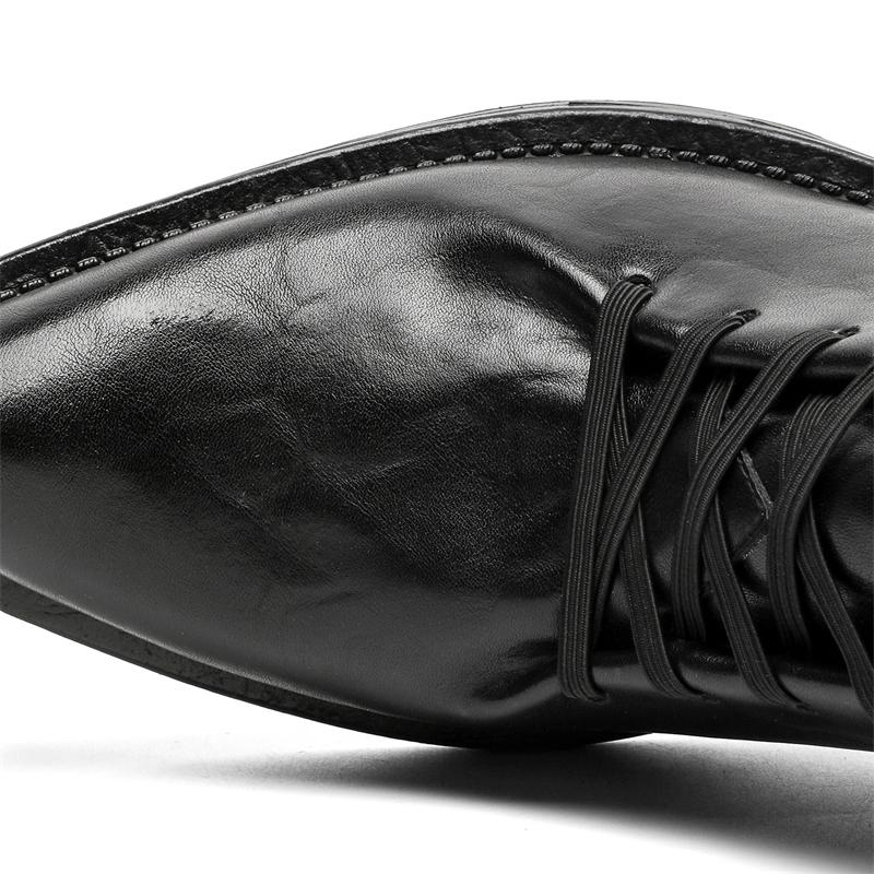 Fashion Leather Shoes For Man Platform Genuine Leather Big Size Shoes High Quality Designer Formal Platform Casual Shoes Outdoor