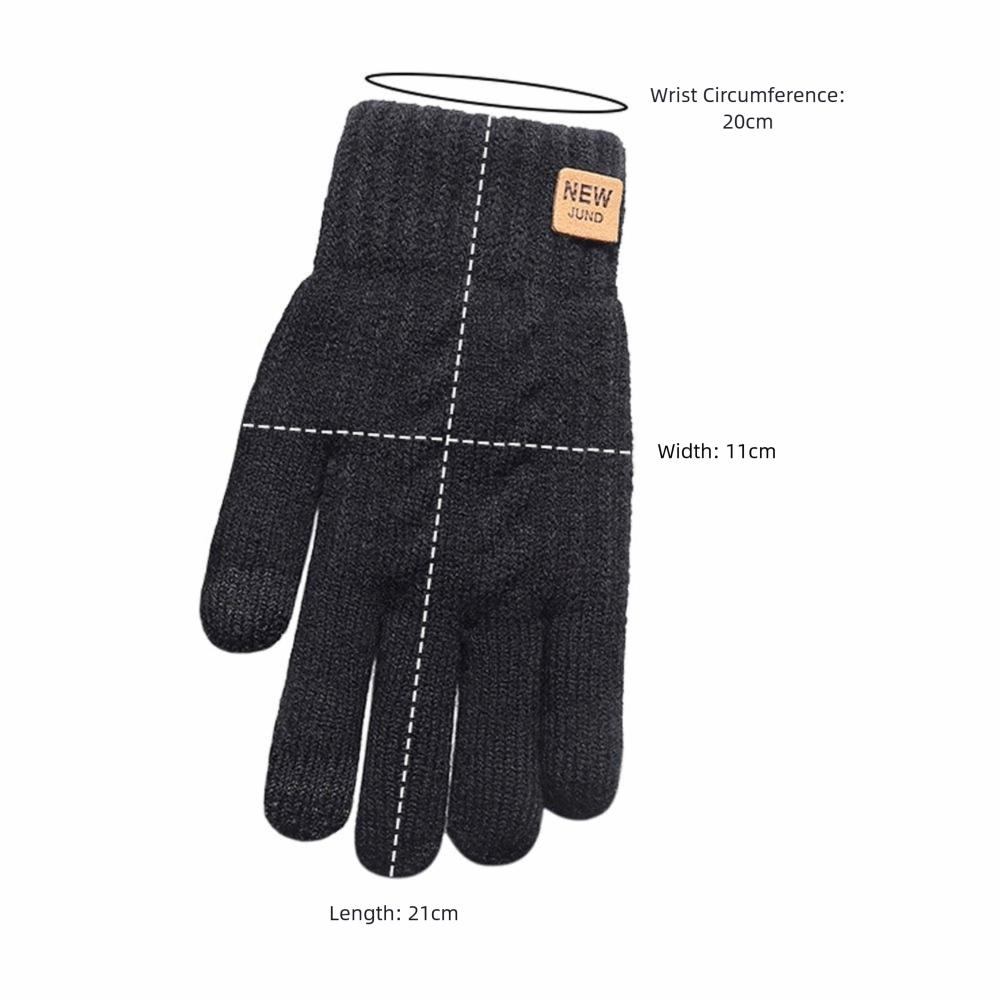 Cold Proof Touch Screen Gloves Thickened Plush Mittens Fashion Driving Gloves  Winter