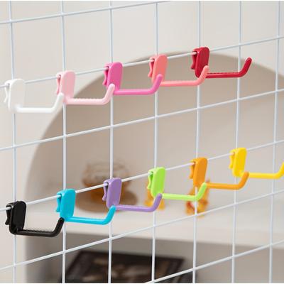 10pcs of Colored Plastic Hooks, Suitable for Metal Wire Mesh Panels-easy To Install, Reusable Suspension Solution