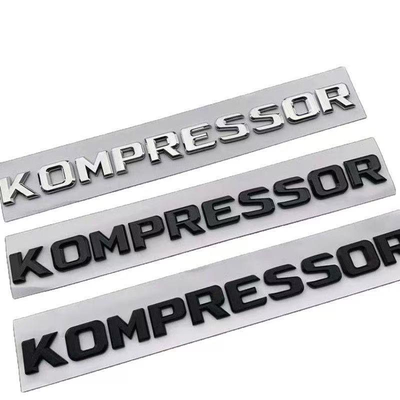 Compatible with Mercedes-Benz C-Class/E-Class C200/C180/E300 Rear Tail KOMPRESSOR Car Emblem Sticker.